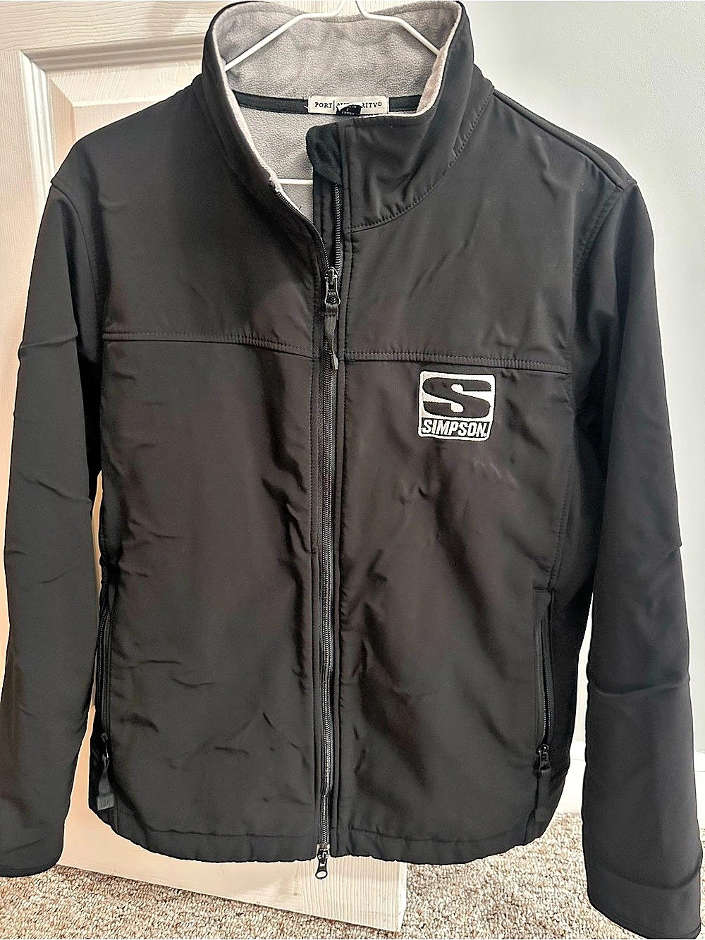 Port Authority Ladies Simpson Racing Soft Shell Jacket Black Size Large